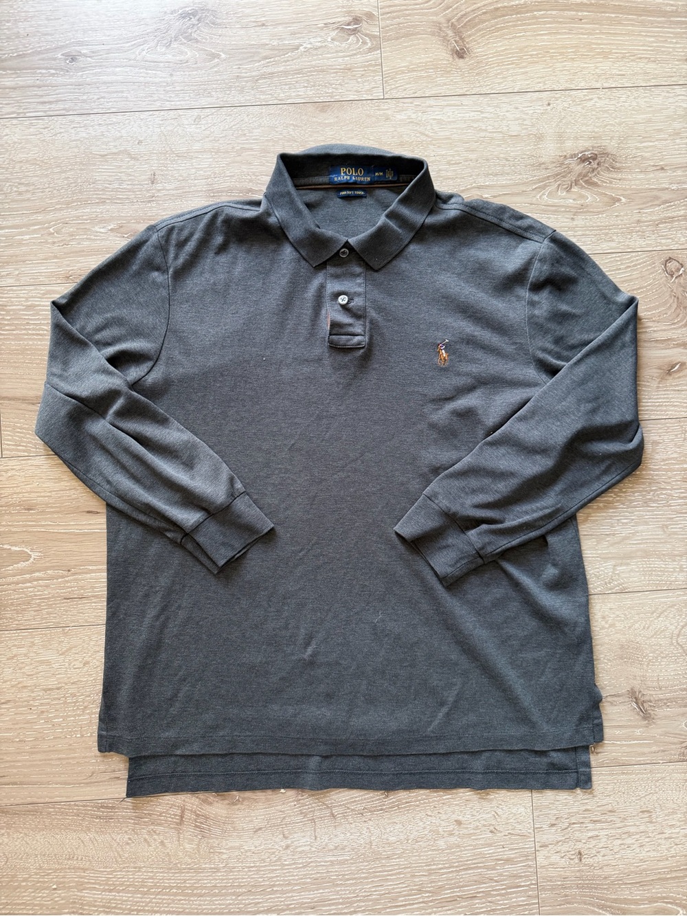 Polo by Ralph Lauren Charcoal Long-Sleeve Polo Shirt